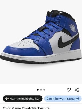 Jordan Kids' Mid-Top Sneakers - Game Royal/Black/White